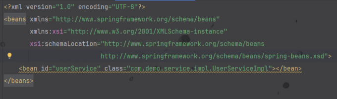 在配置文件中创建bean