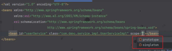 配置bean的作用域