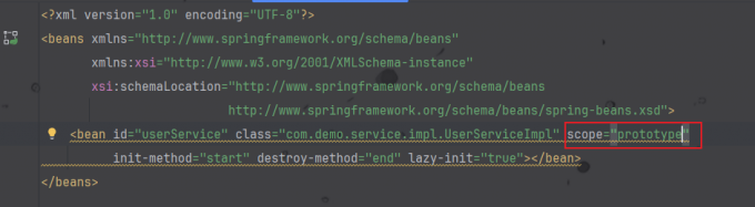 修改Spring的作用域为prototype原型