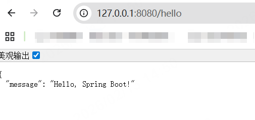 浏览器查看接口运行结果